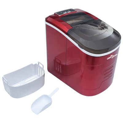 vidaXL Appareil à glaçons Rouge 2,4 L 15 kg / 24 h