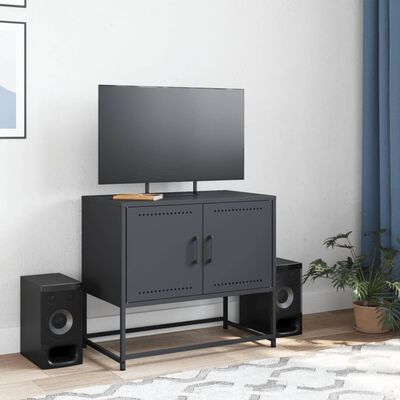 vidaXL Meuble TV anthracite 68,5x39x60,5 cm acier