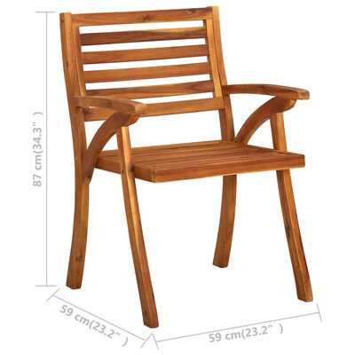 vidaXL Chaises de jardin lot de 2 Bois d'acacia solide