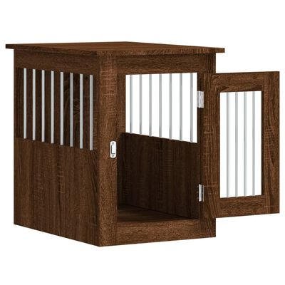 vidaXL Meuble de cage pour chiens chêne marron 45x62x59 cm