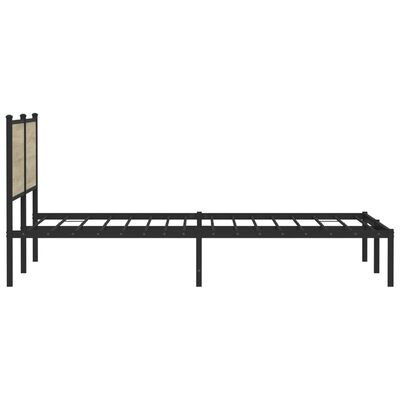 vidaXL Cadre de lit en métal sans matelas chêne sonoma 180x200 cm