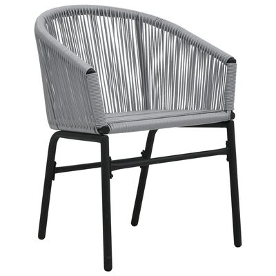 vidaXL Chaises de jardin lot de 2 Anthracite Rotin PE