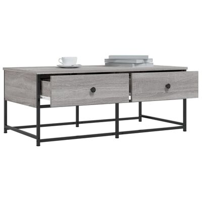 vidaXL Table basse sonoma gris 100x51x40 cm bois d'ingénierie