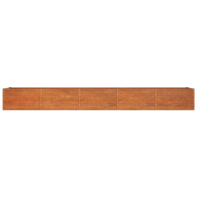 vidaXL Lit surélevé de jardin rouillé 400x80x45 cm acier corten