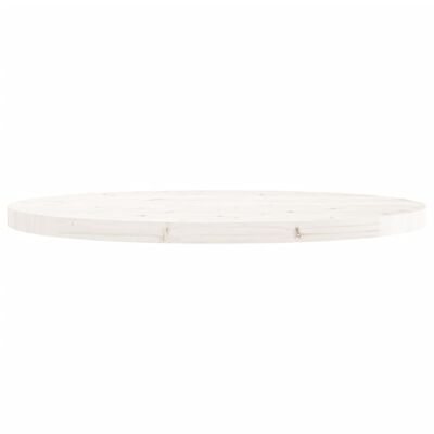 vidaXL Dessus de table rond blanc Ø90x3 cm bois de pin massif