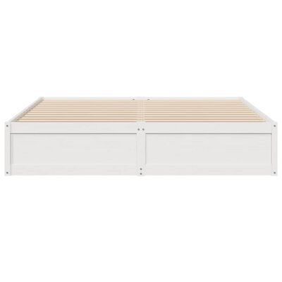 vidaXL Cadre de lit sans matelas blanc 180x200 cm bois massif de pin