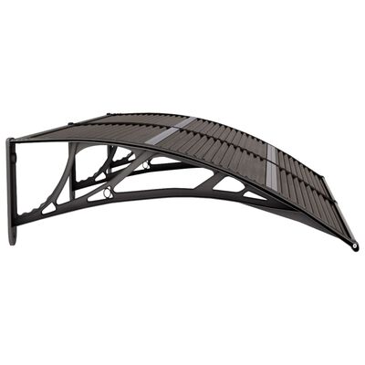 vidaXL Auvent de porte Noir 150x75 cm Polycarbonate