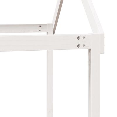 vidaXL Lit haut avec toit blanc 75x190 cm bois de pin massif