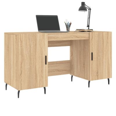 vidaXL Bureau chêne sonoma 140x50x75 cm bois d'ingénierie