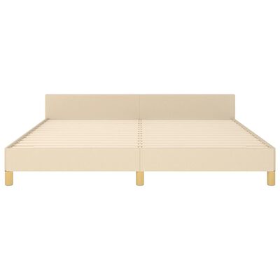 vidaXL Cadre de lit sans matelas crème 160x200 cm tissu