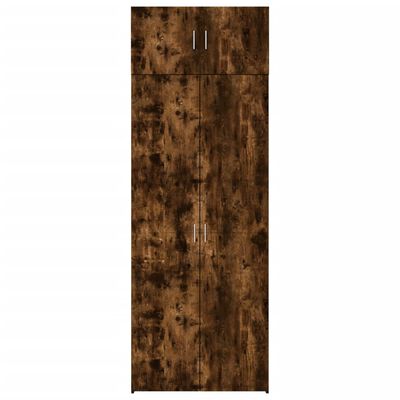 vidaXL Armoire de rangement chêne fumé 80x42,5x225cm bois d'ingénierie