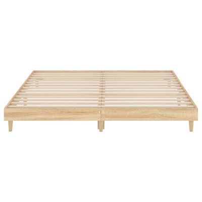 vidaXL Cadre de lit sans matelas chêne sonoma 150x200 cm