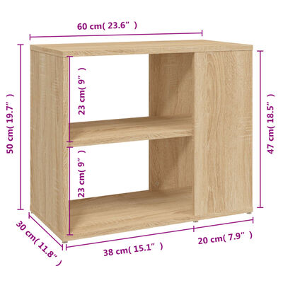 vidaXL Armoire latérale Chêne sonoma 60x30x50 cm Bois d’ingénierie