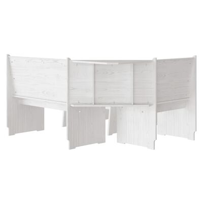 vidaXL Ensemble à manger REINE 3 pcs blanc bois de pin massif