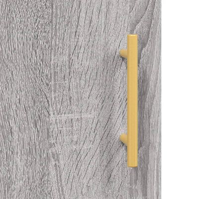 vidaXL Buffet haut Sonoma gris 69,5x34x180 cm Bois d'ingénierie