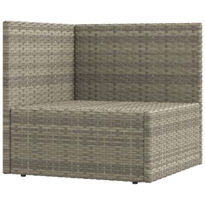 vidaXL Salon de jardin 6 pcs avec coussins Gris Résine tressée