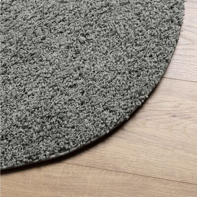 vidaXL Tapis shaggy PAMPLONA poils longs moderne vert Ø 160 cm