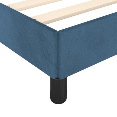 vidaXL Cadre de lit sans matelas bleu foncé 140x190 cm velours