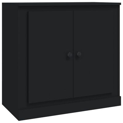 vidaXL Buffets 3 pcs noir bois d'ingénierie