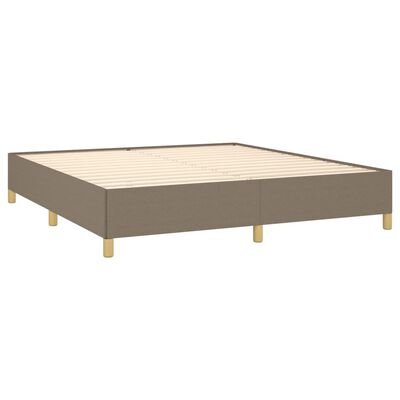 vidaXL Cadre de lit sans matelas taupe 160x200 cm tissu