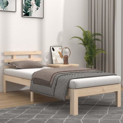 vidaXL Cadre de lit sans matelas bois massif 90x200 cm