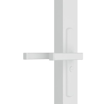 vidaXL Porte intérieure 102,5x201,5 cm Blanc Verre ESG et aluminium