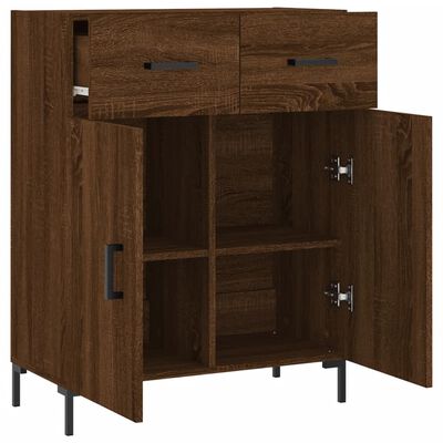 vidaXL Buffet chêne marron 69,5x34x90 cm bois d'ingénierie