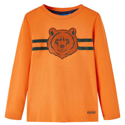 T-shirt enfants à manches longues orange foncé 116