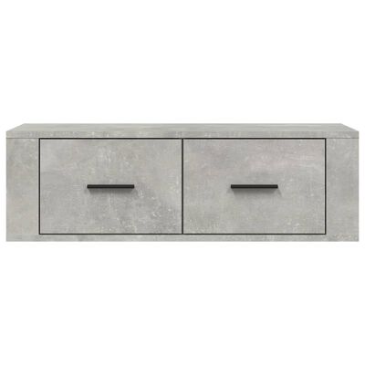 vidaXL Meuble TV suspendu Gris béton 80x36x25 cm Bois d'ingénierie