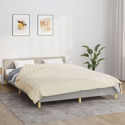 vidaXL Couverture lestée Crème clair 200x230 cm 13 kg Tissu