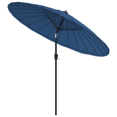 vidaXL Parasol d'extérieur avec mât en aluminium 500 cm bleu azuré