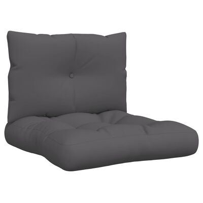 vidaXL Coussins de palette lot de 2 anthracite tissu