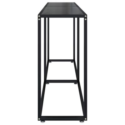 vidaXL Table console Noir 180x35x75,5 cm Verre trempé