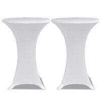 vidaXL Housses élastiques de table Ø 60 cm Blanc 2 pcs