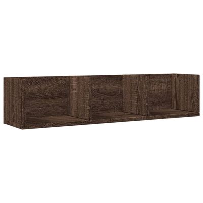 vidaXL Armoires murales 2pcs chêne marron 75x18x16,5cm bois ingénierie