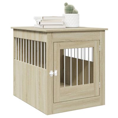 vidaXL Meuble de cage pour chiens chêne sonoma 64,5x80x71 cm