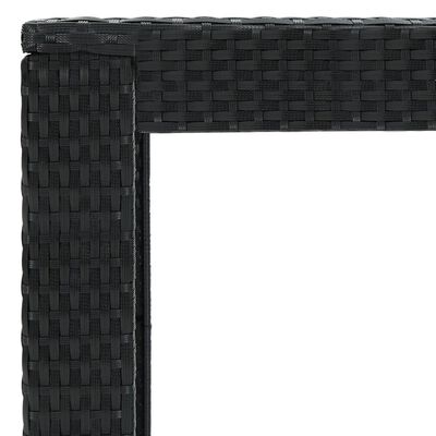 vidaXL Ensemble de bar d'extérieur 5 pcs coussins Résine tressée Noir