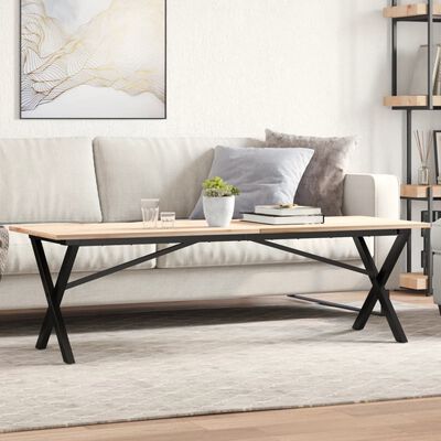 vidaXL Pieds de table basse cadre en X 140x30x43 cm fonte