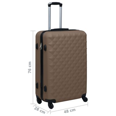 vidaXL Valise rigide Marron ABS