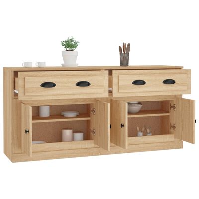 vidaXL Buffets 2 pcs chêne sonoma bois d'ingénierie