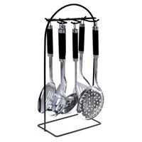 Excellent Houseware Ensemble d'ustensiles de cuisine 7 pcs Inox