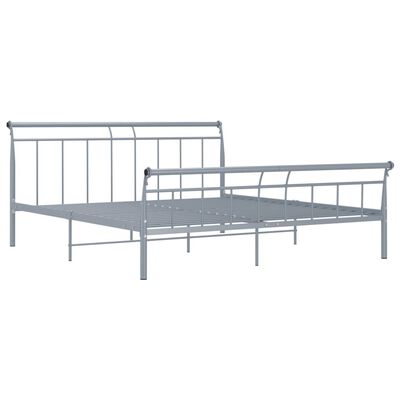 vidaXL Cadre de lit sans matelas gris métal 200x200 cm