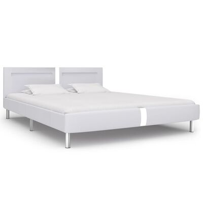 vidaXL Cadre de lit avec LED sans matelas blanc 180x200 cm