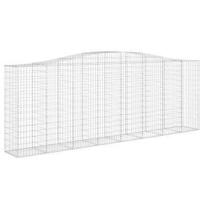 vidaXL Paniers à gabions arqués 2 pcs 400x50x140/160 cm Fer galvanisé