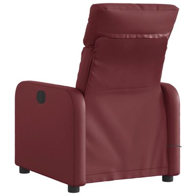 vidaXL Fauteuil de massage inclinable électrique rouge bordeaux