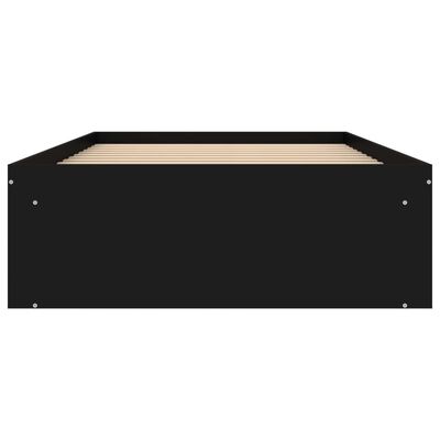 vidaXL Cadre de lit noir 90x200 cm