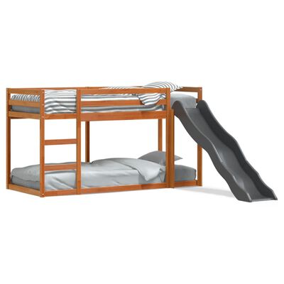 vidaXL Lit superposé avec toboggan et échelle sans matelas 90x190 cm