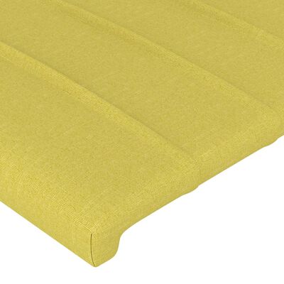 vidaXL Tête de lit avec oreilles Vert 93x16x78/88 cm Tissu