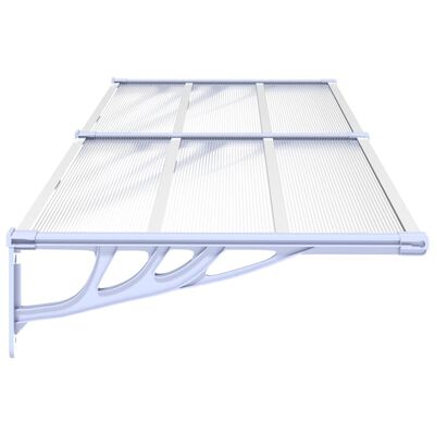 vidaXL Auvent de porte Gris et transparent 239x90 cm Polycarbonate