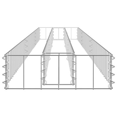 vidaXL Lit surélevé à gabion Acier galvanisé 270x30x10 cm